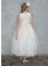 Lovely 3D Flowers Tulle Flower Girl Dress